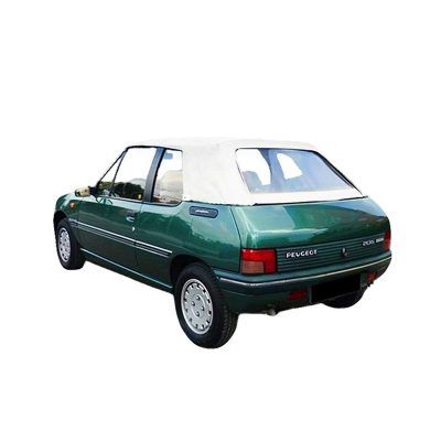 Capota para Peugeot 205 Roland Garros de lona vinilo blanco/cara interior negro